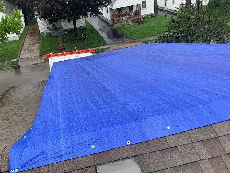Emergency tarp in Mason, Ohio