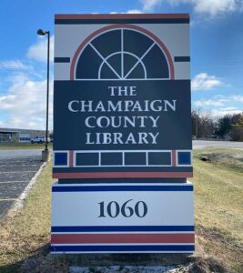 Champaign County Ohio Library Sign