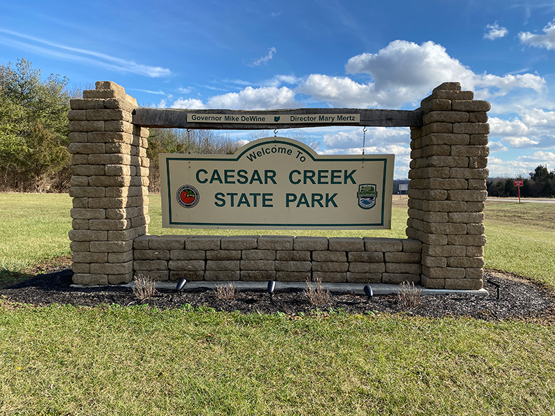 Caesar Creek State Park sign