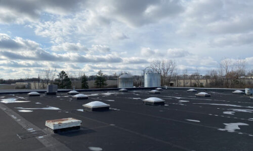 Commercial flat roof in Montgomery Ohio