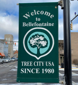 Bellefontaine Ohio welcome banner