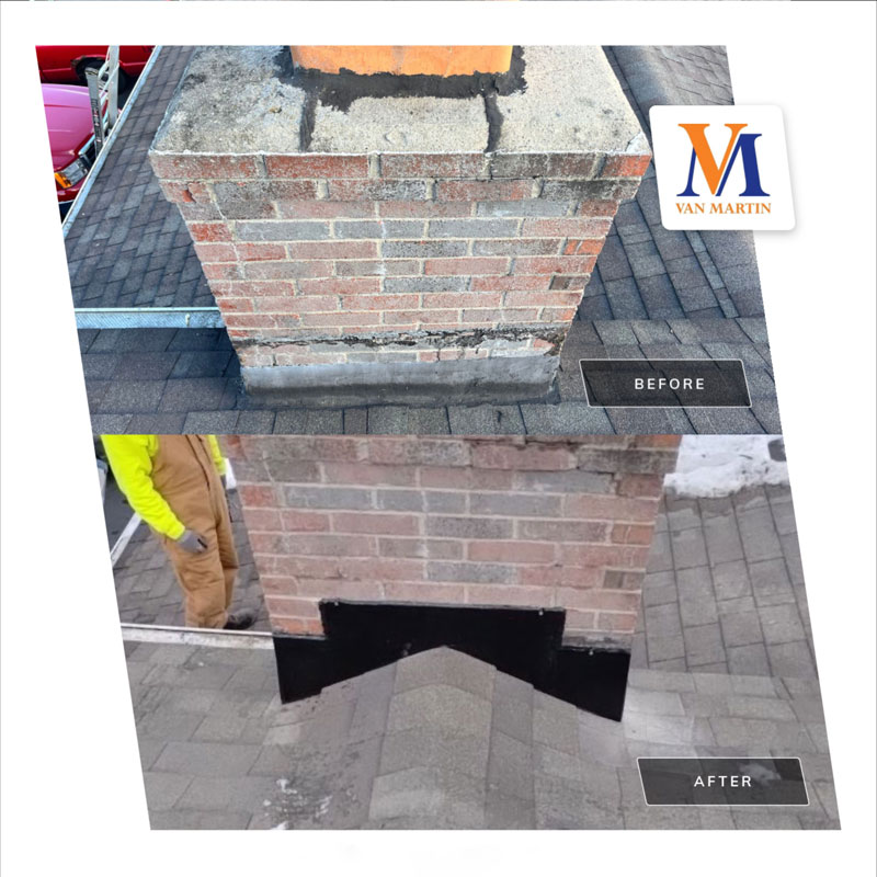 Before and After Chimney Repair in Dayton Ohio